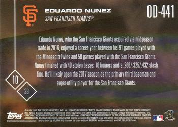 2017 Topps Now Road to Opening Day San Francisco Giants #OD-441 Eduardo Nunez Back