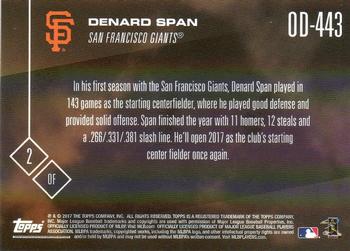 2017 Topps Now Road to Opening Day San Francisco Giants #OD-443 Denard Span Back