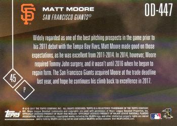 2017 Topps Now Road to Opening Day San Francisco Giants #OD-447 Matt Moore Back