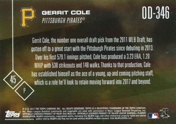 2017 Topps Now Road to Opening Day Pittsburgh Pirates #OD-346 Gerrit Cole Back