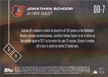 2017 Topps Now Road to Opening Day Baltimore Orioles #OD-7 Jonathan Schoop Back