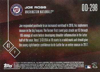 2017 Topps Now Road to Opening Day Washington Nationals #OD-298 Joe Ross Back