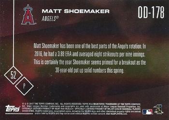 2017 Topps Now Road to Opening Day Los Angeles Angels #OD-178 Matt Shoemaker Back