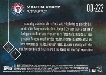 2017 Topps Now Road to Opening Day Texas Rangers #OD-222 Martin Perez Back