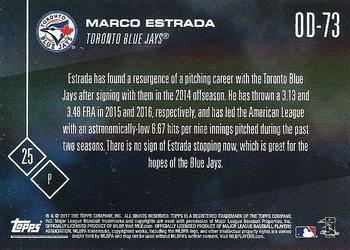 2017 Topps Now Road to Opening Day Toronto Blue Jays #OD-73 Marco Estrada Back