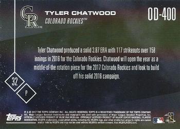 2017 Topps Now Road to Opening Day Colorado Rockies #OD-400 Tyler Chatwood Back