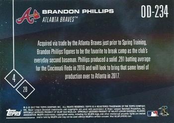 2017 Topps Now Road to Opening Day Atlanta Braves #OD-234 Brandon Phillips Back
