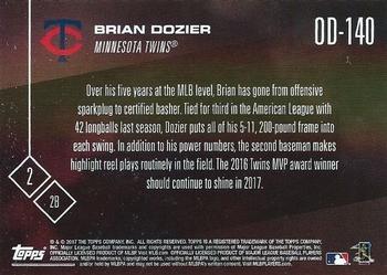 2017 Topps Now Road to Opening Day Minnesota Twins #OD-140 Brian Dozier Back