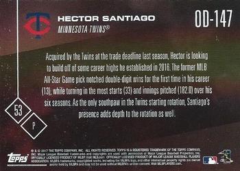 2017 Topps Now Road to Opening Day Minnesota Twins #OD-147 Hector Santiago Back