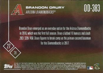 2017 Topps Now Road to Opening Day Arizona Diamondbacks #OD-383 Brandon Drury Back