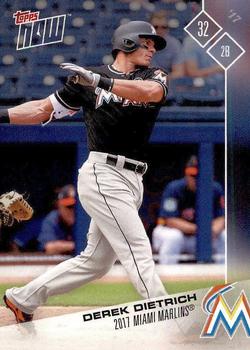 2017 Topps Now Road to Opening Day Miami Marlins #OD-250 Derek Dietrich Front