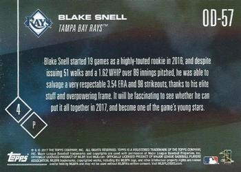 2017 Topps Now Road to Opening Day Tampa Bay Rays #OD-57 Blake Snell Back