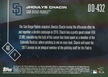 2017 Topps Now Road to Opening Day San Diego Padres #OD-432 Jhoulys Chacin Back