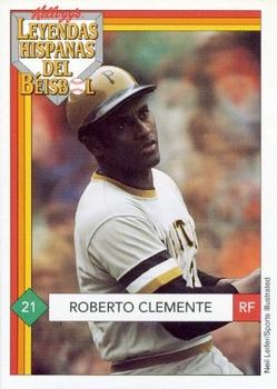 1991 Kellogg's Leyendas Hispanas del Beisbol (Spanish Legends of Baseball) #NNO Roberto Clemente Front