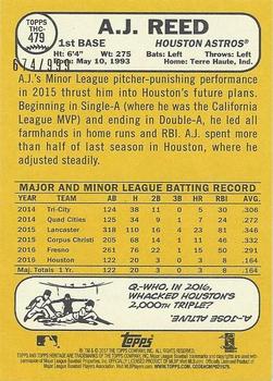2017 Topps Heritage - Chrome #THC-479 A.J. Reed Back