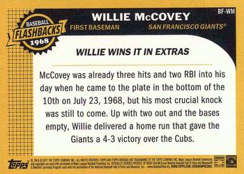 2017 Topps Heritage - Baseball Flashbacks #BF-WM Willie McCovey Back