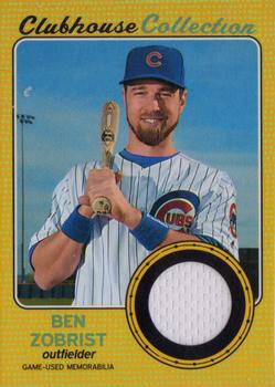 2017 Topps Heritage - Clubhouse Collection Relics Gold #CCR-BZ Ben Zobrist Front