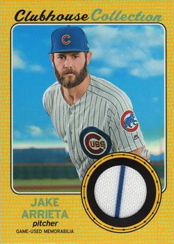 2017 Topps Heritage - Clubhouse Collection Relics Gold #CCR-JA Jake Arrieta Front