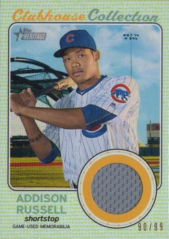 2017 Topps Heritage - Clubhouse Collection Relics Gold #CCR-ARU Addison Russell Front