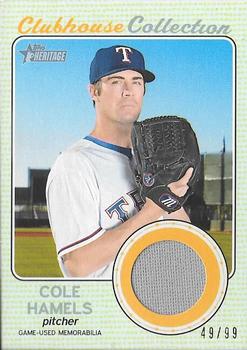 2017 Topps Heritage - Clubhouse Collection Relics Gold #CCR-CH Cole Hamels Front