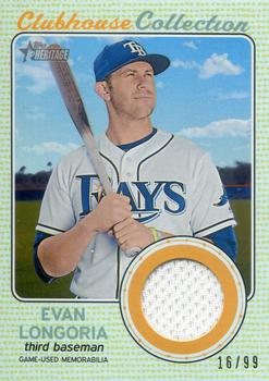 2017 Topps Heritage - Clubhouse Collection Relics Gold #CCR-EL Evan Longoria Front