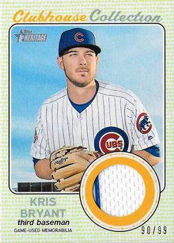 2017 Topps Heritage - Clubhouse Collection Relics Gold #CCR-KB Kris Bryant Front