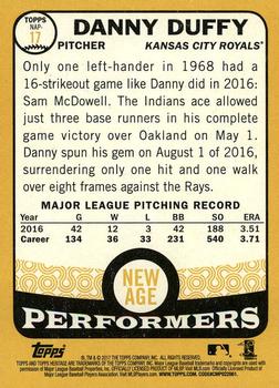 2017 Topps Heritage - New Age Performers #NAP-17 Danny Duffy Back