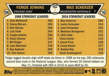 2017 Topps Heritage - Then and Now #TAN-7 Fergie Jenkins / Max Scherzer Back