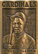 1986 Topps Gallery of Champions Bronze #370 Vince Coleman Front