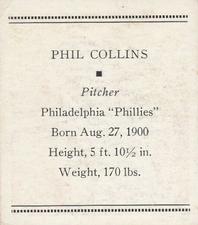1933 Tattoo Orbit (R305) #NNO Phil Collins Back