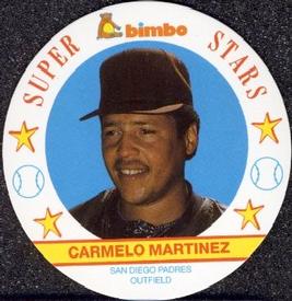 1989 Bimbo Super Stars Discs #1 Carmelo Martinez Front