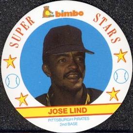 1989 Bimbo Super Stars Discs #7 Jose Lind Front