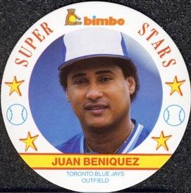 1989 Bimbo Super Stars Discs #8 Juan Beniquez Front