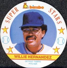 1989 Bimbo Super Stars Discs #9 Willie Hernandez Front