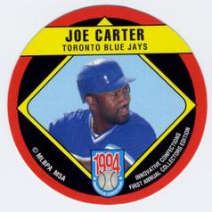 1994 Innovative Confections Discs #5 Joe Carter Front