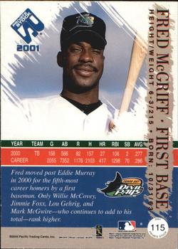 2001 Pacific Private Stock #115 Fred McGriff Back