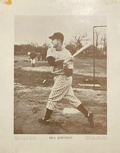1943 Baseball Magazine Player Posters #NNO Bill Johnson Front