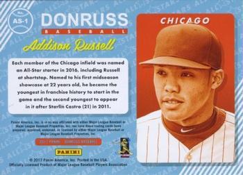 2017 Donruss - All-Stars Black #AS-1 Addison Russell Back