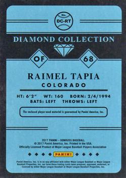 2017 Donruss - Diamond Collection #DC-RT Raimel Tapia Back