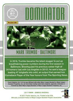 2017 Donruss - Dominators Red #D-7 Mark Trumbo Back