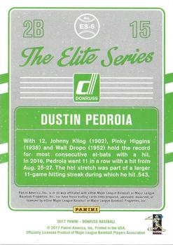 2017 Donruss - The Elite Series Silver #ES-6 Dustin Pedroia Back