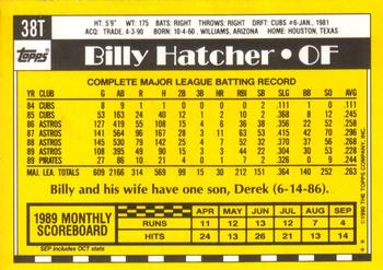 1990 Topps Traded #38T Billy Hatcher Back