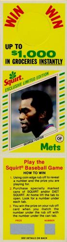 1982 Topps Squirt - Panels Game Bottom #18 George Foster Front