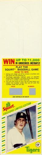 1982 Topps Squirt - Panels Game Top #6 Kirk Gibson Front