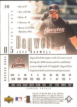 2001 SP Game Used Edition #30 Jeff Bagwell Back