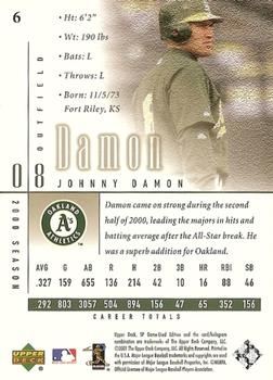 2001 SP Game Used Edition #6 Johnny Damon Back