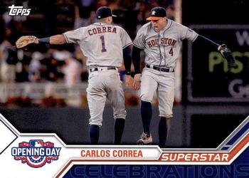 2017 Topps Opening Day - Superstar Celebrations #SC-20 Carlos Correa Front