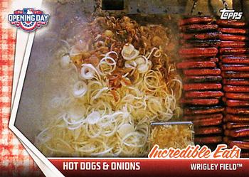 2017 Topps Opening Day - Incredible Eats #IE-13 Hot Dogs & Onions Front
