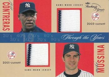 2003 Fleer Rookies & Greats - Through the Years Game Used Dual #TY-JCMM Jose Contreras / Mike Mussina Front