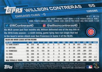 2017 Topps Chrome #55 Willson Contreras Back